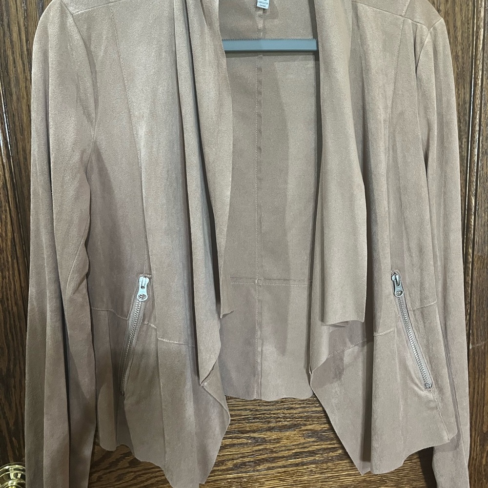 Sofia by Sofia Vergara Tan Blazer with Waterfall Collar